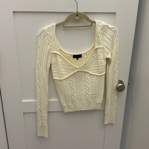 MAJORELLE Cream Knit Sweater S